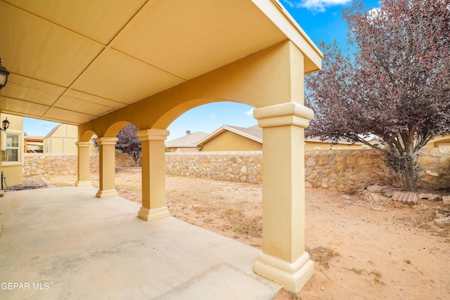 14117 Rainbow Point Dr, El Paso, TX 79938 - fenced backyard with a patio