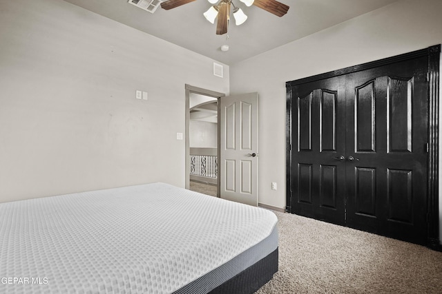 3089 Snowy Point Dr, El Paso, TX 79938 - bedroom featuring carpet, a ceiling fan, baseboards, and a closet