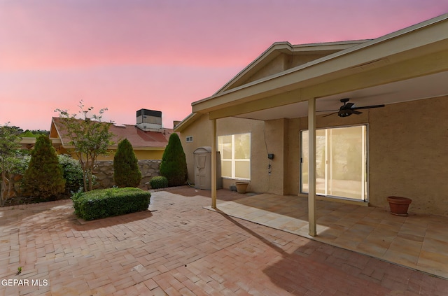 6140 Los Robles Dr, El Paso, TX 79912 - view of patio featuring a ceiling fan