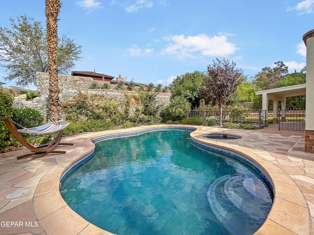 852 Cresta Alta Dr, El Paso, TX 79912 - view of swimming pool with a patio area and fence