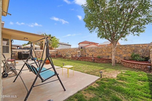 view of yard featuring a patio area