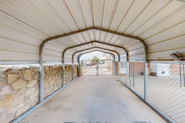 view of storage area