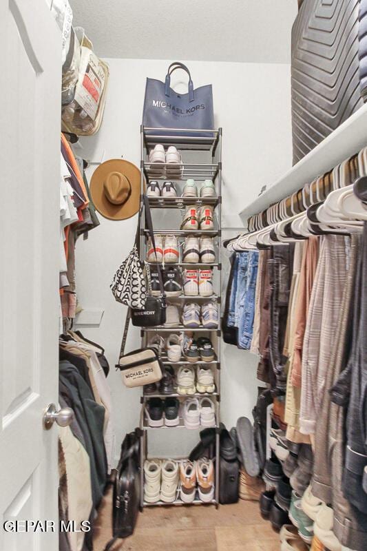 4729 Joseph Rodriguez Dr, El Paso, TX 79938 - spacious closet featuring wood finished floors