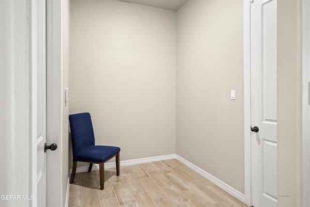 sitting room with baseboards