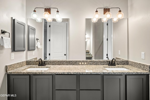 full bath with double vanity