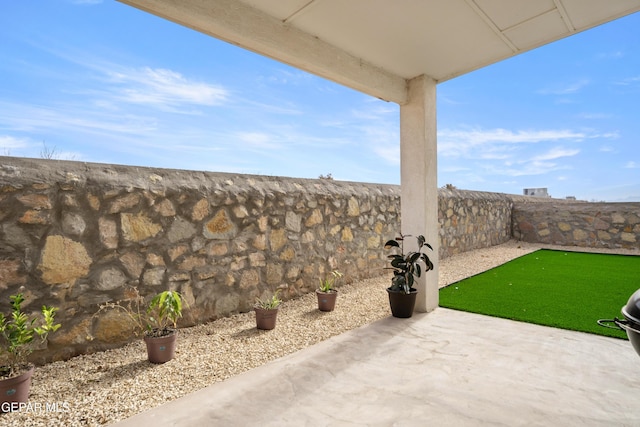 view of patio / terrace with a fenced backyard