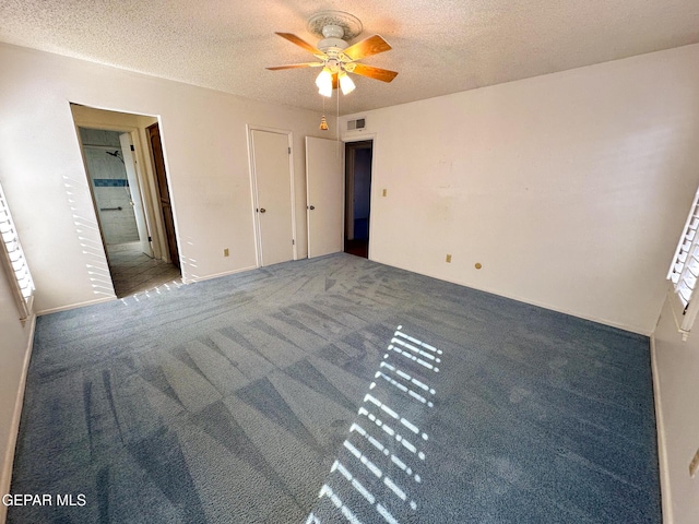 3100 Hector Dr, El Paso, TX 79935 - carpeted spare room featuring a ceiling fan and a textured ceiling