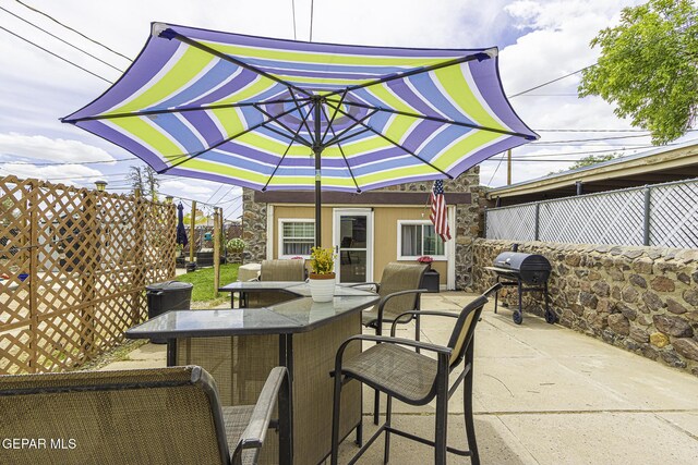 3244 Richmond Ave, El Paso, TX 79930 - view of patio / terrace featuring area for grilling and fence