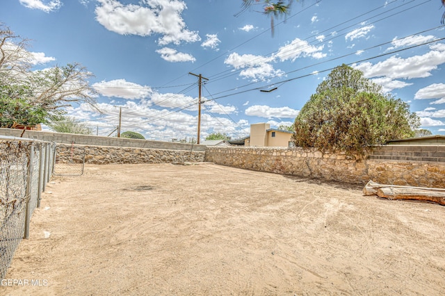view of fenced backyard