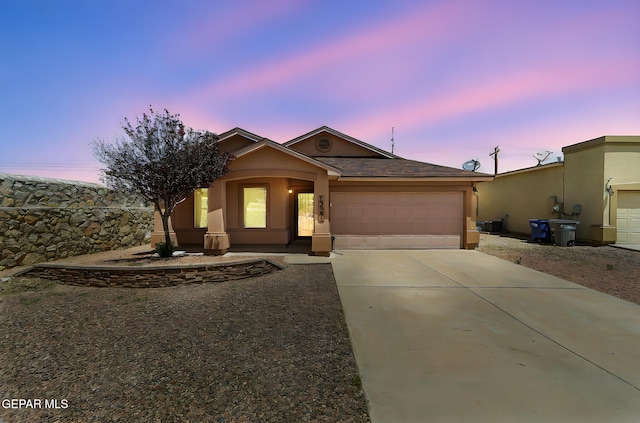 13001 Lost Willow, El Paso, TX 79938 - single story home with an attached garage, stucco siding, and driveway