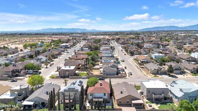 12572 Paseo Alegre Dr, El Paso, TX 79928 - aerial view of residential area featuring a mountainous background