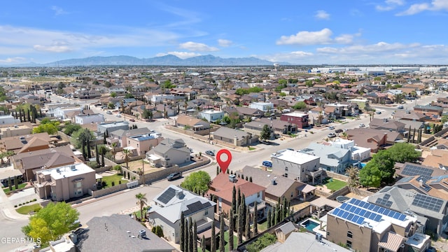 12572 Paseo Alegre Dr, El Paso, TX 79928 - aerial view of property's location featuring nearby suburban area and mountains