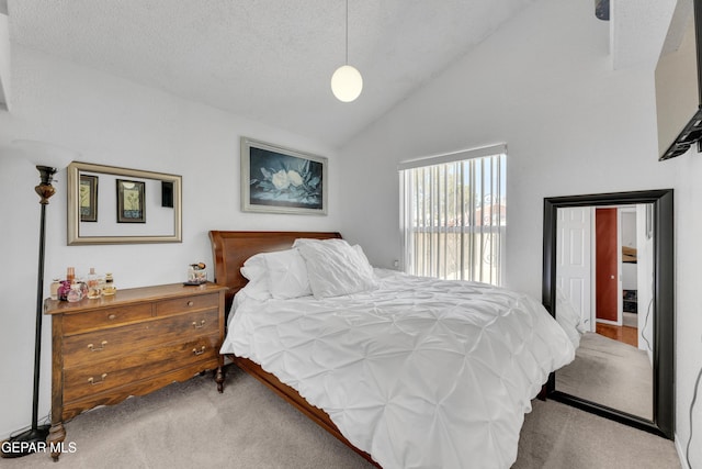 12273 El Greco Cir, El Paso, TX 79936 - bedroom featuring carpet and high vaulted ceiling