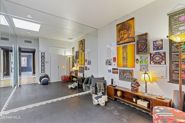 1114 Los Jardines Cir, El Paso, TX 79912 - exercise room with a skylight