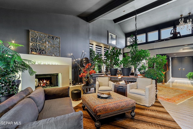 1114 Los Jardines Cir, El Paso, TX 79912 - lobby with high vaulted ceiling and beamed ceiling