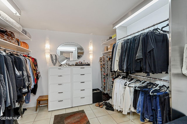 1114 Los Jardines Cir, El Paso, TX 79912 - walk in closet featuring light tile patterned floors