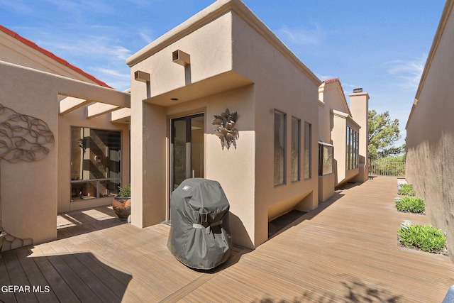 1114 Los Jardines Cir, El Paso, TX 79912 - wooden deck featuring grilling area