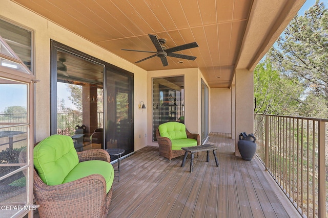 1114 Los Jardines Cir, El Paso, TX 79912 - deck with ceiling fan