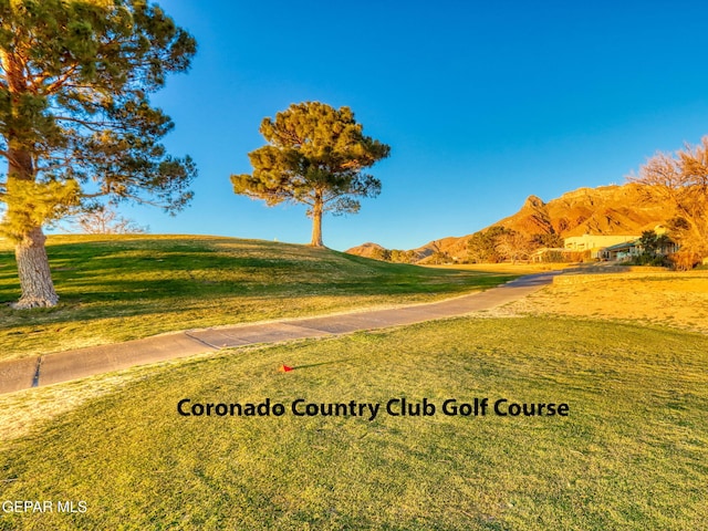 1114 Los Jardines Cir, El Paso, TX 79912 - view of property's community featuring a mountain view and a lawn