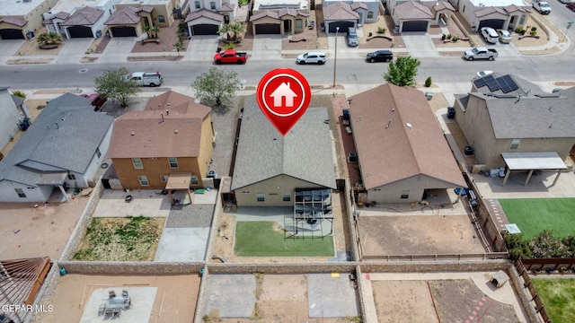aerial view of residential area