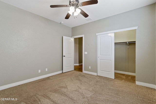737 Colonial Blf, El Paso, TX 79928 - unfurnished bedroom with carpet floors, a closet, baseboards, and ceiling fan