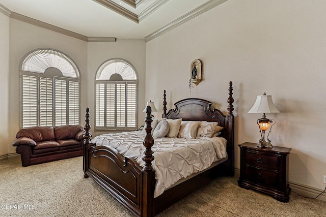 6664 Tuscany Ridge Dr, El Paso, TX 79912 - carpeted bedroom with crown molding and baseboards