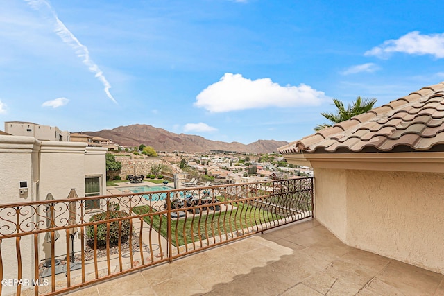 6664 Tuscany Ridge Dr, El Paso, TX 79912 - balcony featuring a mountain view and a residential view