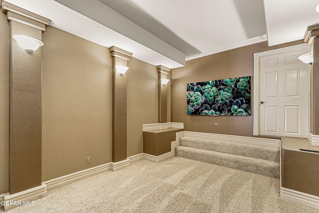 6664 Tuscany Ridge Dr, El Paso, TX 79912 - carpeted home theater room featuring baseboards