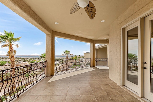 6664 Tuscany Ridge Dr, El Paso, TX 79912 - balcony with ceiling fan