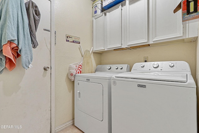 1664 Lou Graham Dr, El Paso, TX 79936 - laundry room featuring separate washer and dryer and cabinet space