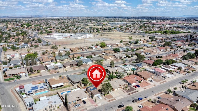 1664 Lou Graham Dr, El Paso, TX 79936 - aerial overview of property's location featuring nearby suburban area