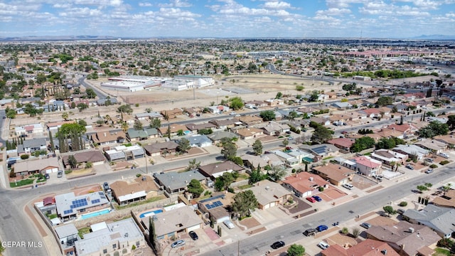 1664 Lou Graham Dr, El Paso, TX 79936 - aerial view of property and surrounding area with nearby suburban area