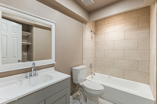 2912 Jarvis Dr, El Paso, TX 79935 - bathroom featuring vanity, toilet, and  shower combination