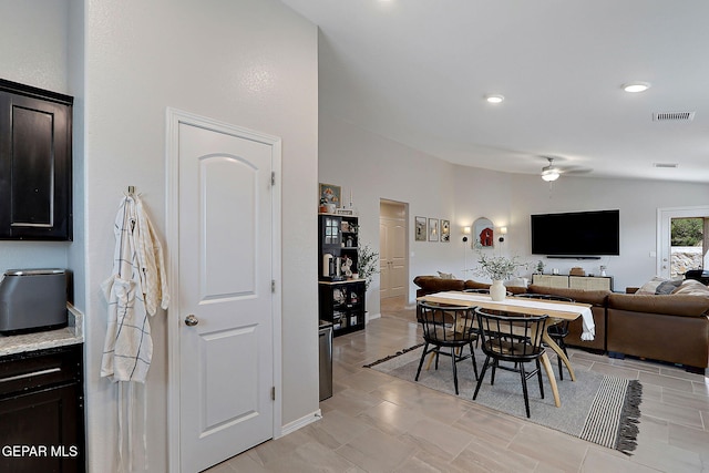 436 Sun Temple Rd, Socorro, TX 79927 - dining space featuring ceiling fan and recessed lighting