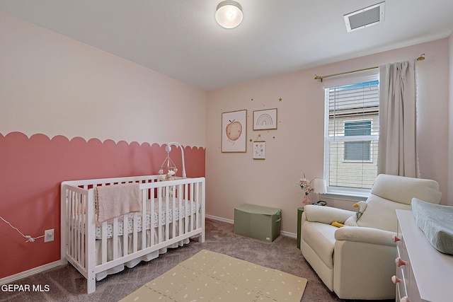 436 Sun Temple Rd, Socorro, TX 79927 - bedroom featuring carpet, a crib, and baseboards