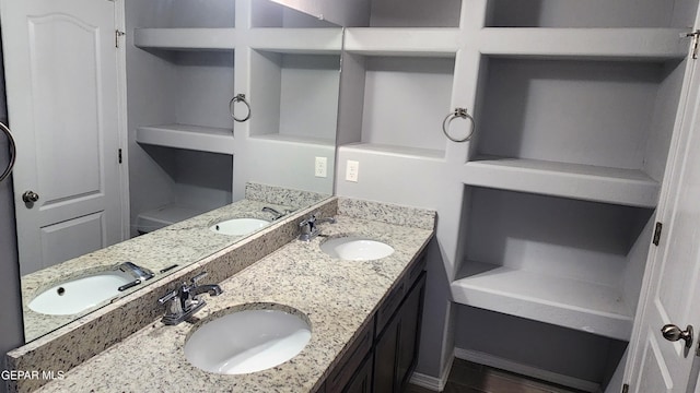 12869 Woolstone Dr, El Paso, TX 79928 - full bath with double vanity