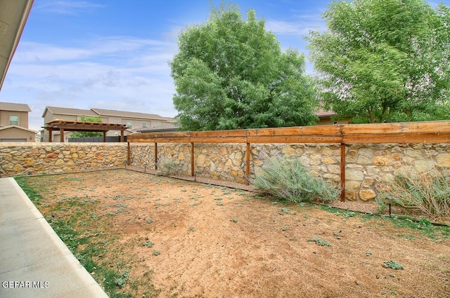 view of fenced backyard