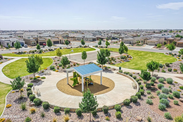 13729 Blackburn Ave, El Paso, TX 79928 - aerial perspective of suburban area featuring a park