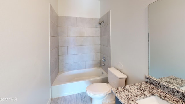 556 Cedarwood Ave, El Paso, TX 79928 - full bath featuring toilet, bathtub / shower combination, and vanity
