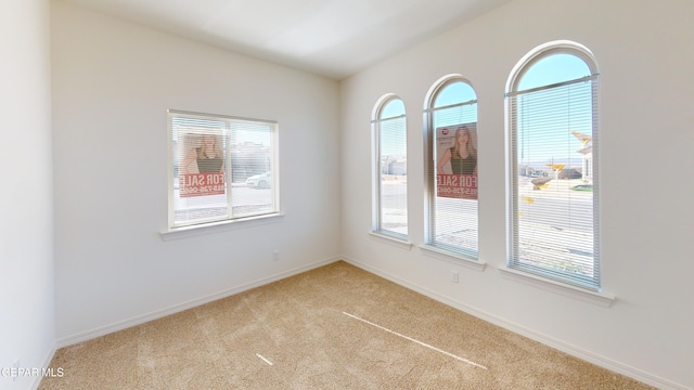 556 Cedarwood Ave, El Paso, TX 79928 - unfurnished room with healthy amount of natural light, light colored carpet, and baseboards