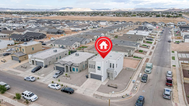 3516 Essence St, El Paso, TX 79938 - aerial perspective of suburban area featuring mountains
