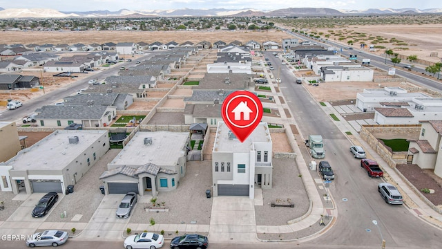 3516 Essence St, El Paso, TX 79938 - aerial perspective of suburban area featuring a mountain backdrop