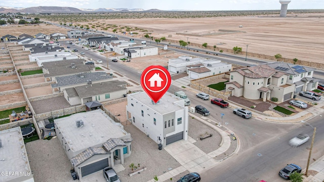 3516 Essence St, El Paso, TX 79938 - aerial view of residential area featuring mountains