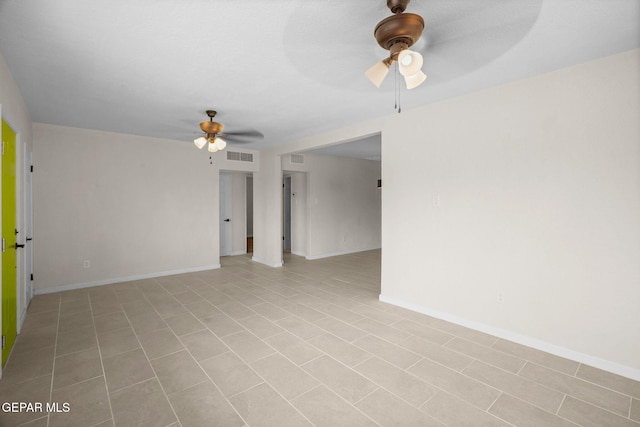 5325 Timberwolf Dr, El Paso, TX 79903 - spare room featuring a ceiling fan and baseboards