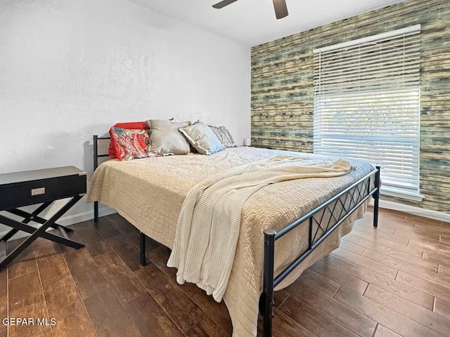 1523 Vista Real Dr, El Paso, TX 79935 - bedroom featuring hardwood / wood-style floors and a ceiling fan