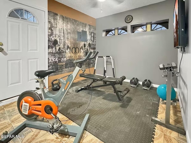 1523 Vista Real Dr, El Paso, TX 79935 - workout area featuring baseboards