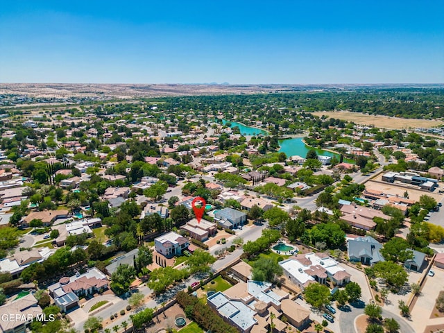 421 Wild Willow Dr, El Paso, TX 79922 - aerial view of residential area with a nearby body of water