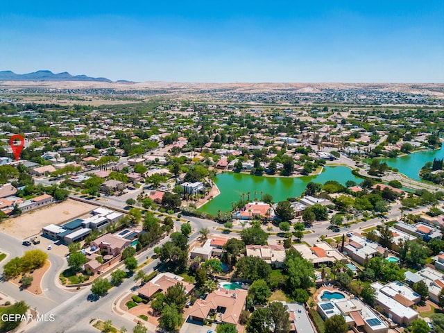 421 Wild Willow Dr, El Paso, TX 79922 - aerial view of residential area with a water and mountain view