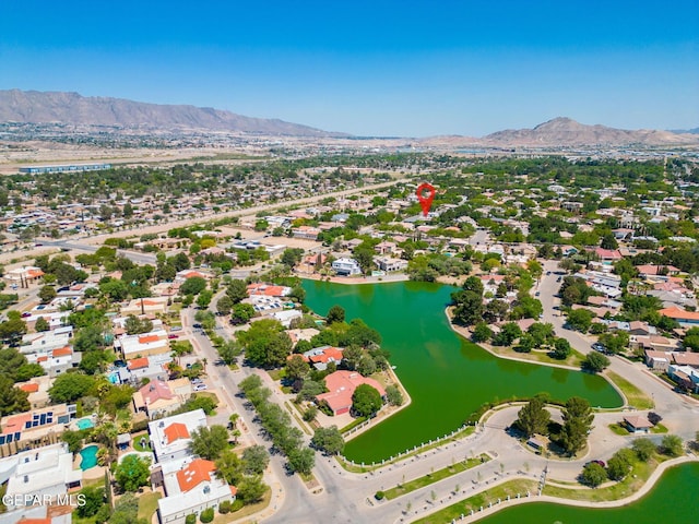 421 Wild Willow Dr, El Paso, TX 79922 - aerial view of property and surrounding area featuring a water and mountain view and nearby suburban area