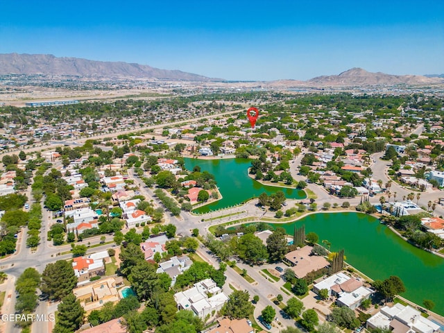 421 Wild Willow Dr, El Paso, TX 79922 - aerial view of residential area with a water and mountain view